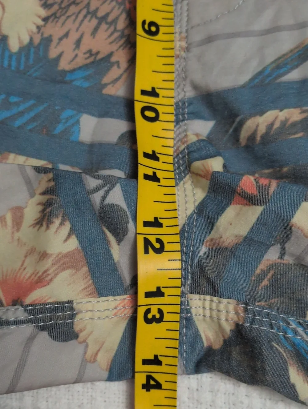 Billabong Men's Gray Floral Board Shorts with Blue Waistband